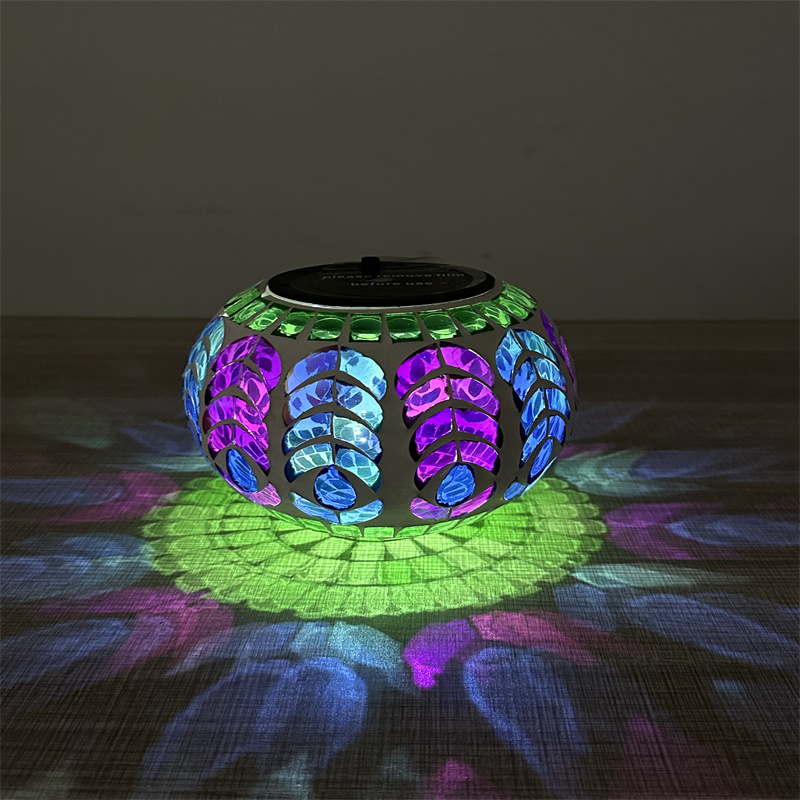 Mosaic Solar Globe Lantern