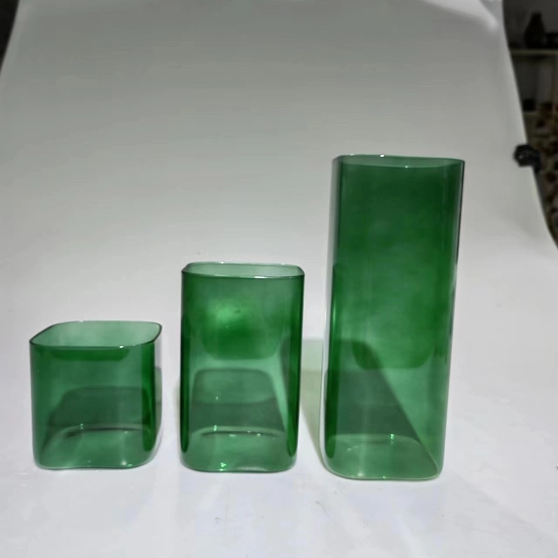 Spray Colored Glass Jar