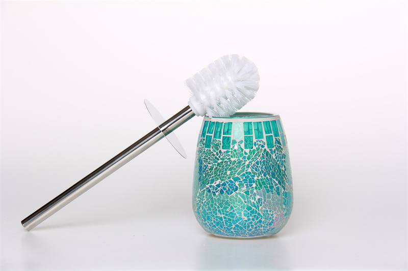 Mosaic Glass Toilet Brush Holder