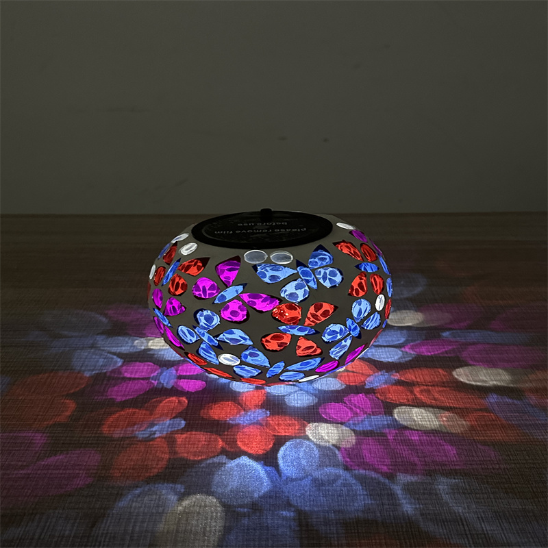 Mosaic Solar Globe Lantern