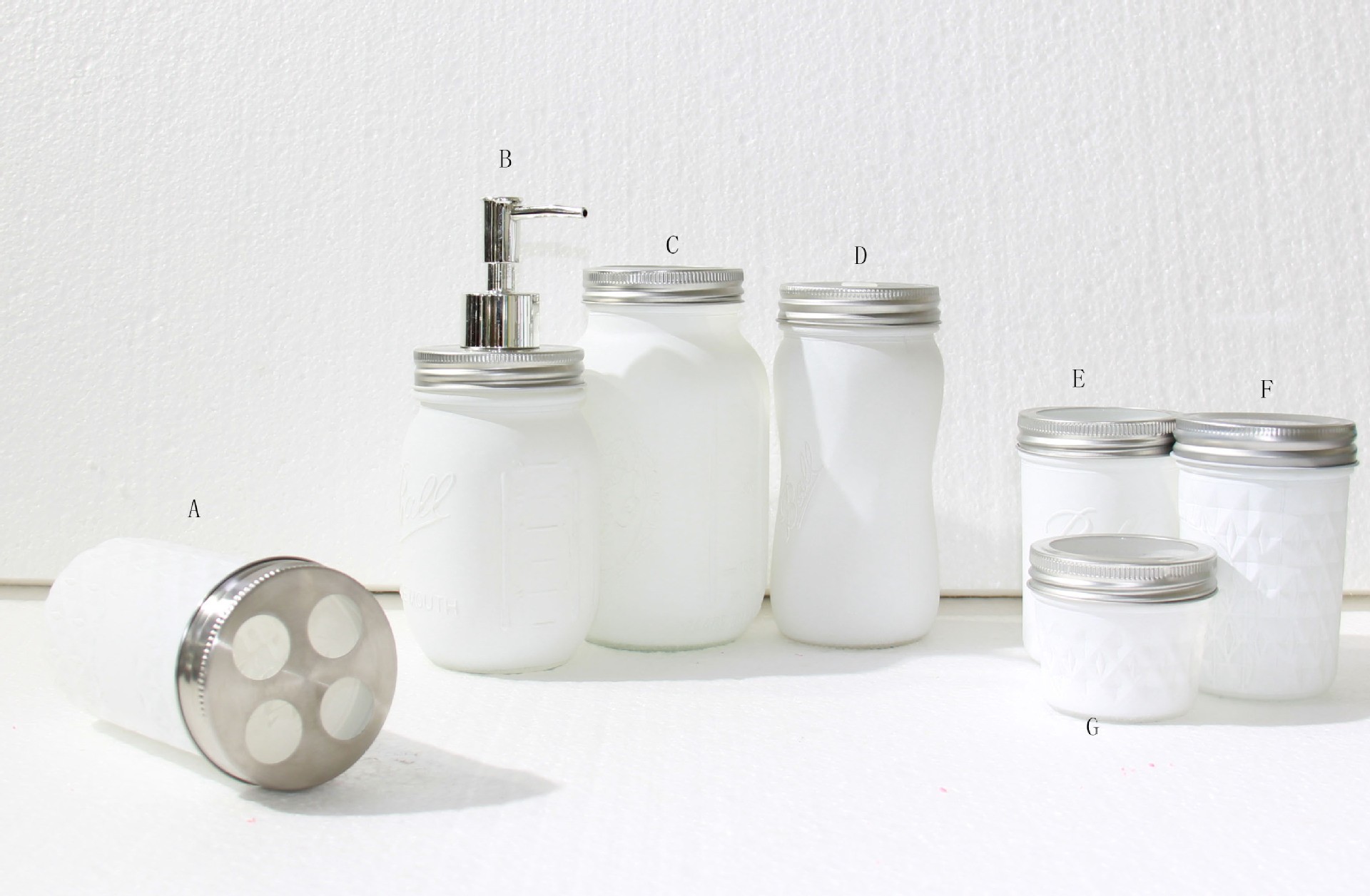 Spray colored glass products