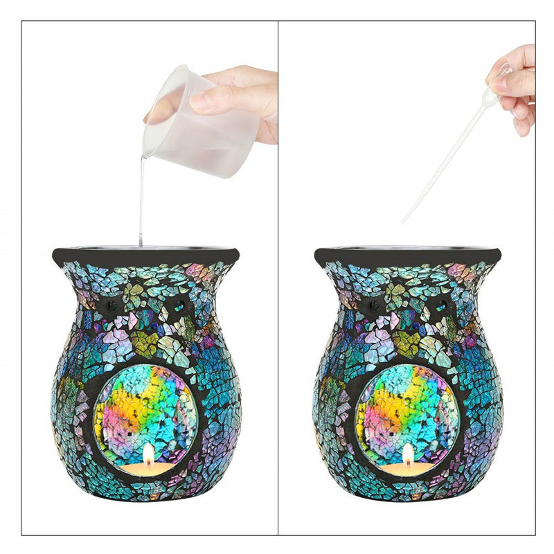 Mosaic Crackle Glass Wax Melter