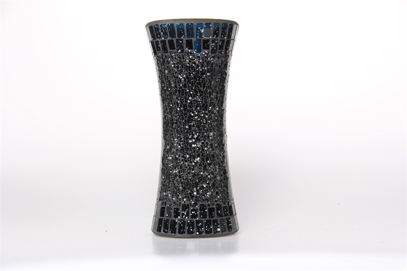Crackle Mosaic Glass Vase