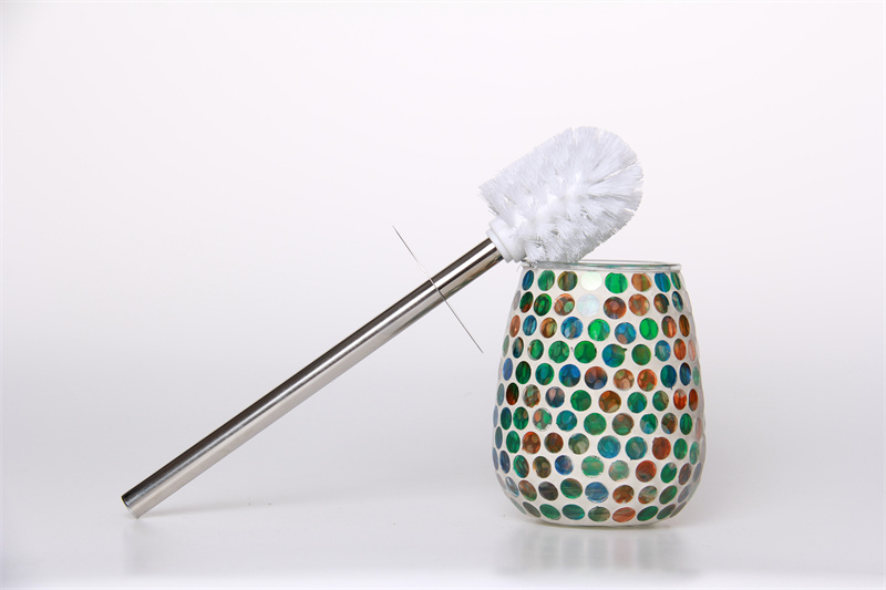 Mosaic Glass Toilet Brush Holder